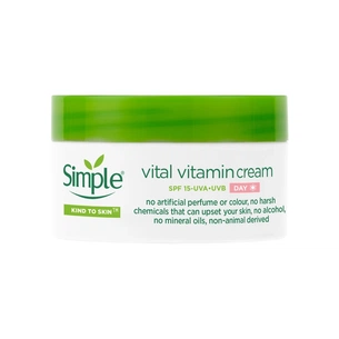 Крем для обличчя Simple Vital Vitamin Cream SPF15 Kind to Skin Денний вітамінний 50 мл (8710447486337) изображение 1
