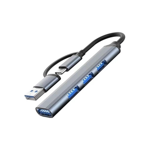 Концентратор Dynamode USB Type-C/Type-A to 1хUSB3.0, 3xUSB 2.0 metal (DM-UH-312AC) зображення 1