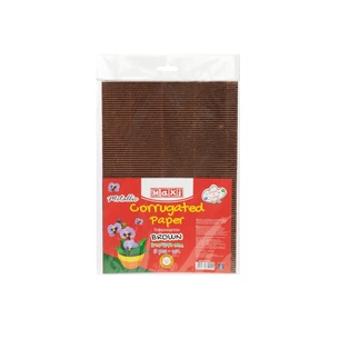 Кольоровий картон Maxi A4 Гофрокартон металізований 21х29,7 см коричневий (MX61910) зображення 1