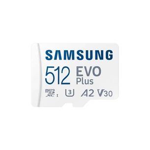 Карта пам'яті Samsung 512 GB microSDXC Class 10 UHS-I U3 V30 A2 EVO Plus+SD Adapte (MB-MC512SA/EU) изображение 1