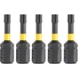 Набір біт DeWALT IMPACT TORSION, ударні, Torx, T15, L=25 мм, 5 шт (DT7380T) - зменшене зображення 2