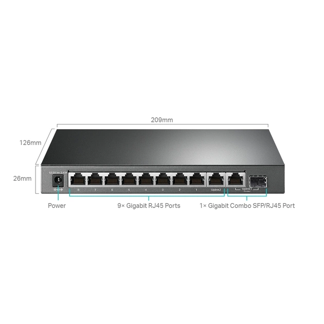Комутатор мережевий TP-Link TL-SG1210MPE - picture 3