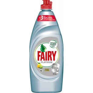 Засіб для ручного миття посуду Fairy Platinum Лимон і лайм 650 мл (4015400992356) зображення 1