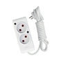 Мережевий подовжувач TECCO 1.5м 2 поста white (8681277843433) - зменшене зображення 1