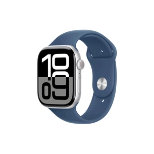 Смарт-годинник Apple Watch Series 10 GPS 46mm Silver Aluminium Case with Denim Sport Band - S/M (MWWL3QH/A) изображение 1