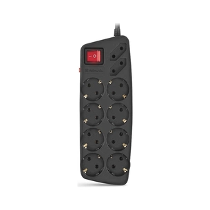 Мережевий фільтр живлення REAL-EL REAL-EL RS-10 Protect, 3m, black (EL122300039) зображення 1