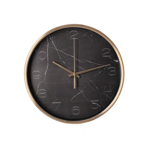 Настінний годинник Optima Marble металевий, чорний мармур (O52091) зображення 1