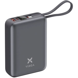 Батарея універсальна Vinga 20000 mAh 45W Display Cable (VPBB2045C) зображення 1