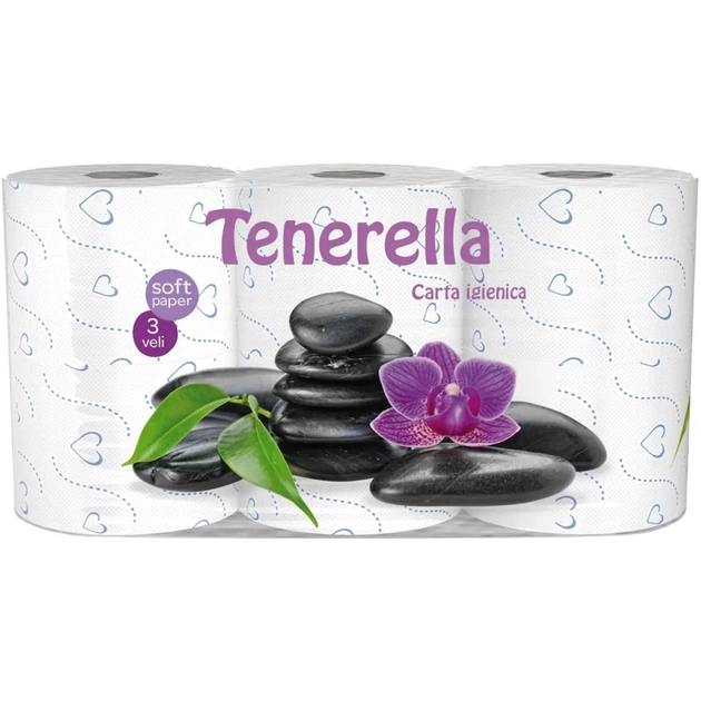Туалетний папір Tenerella Soft 3 шари 300 відривів 6 рулонів (8021161003299) - зображення 1
