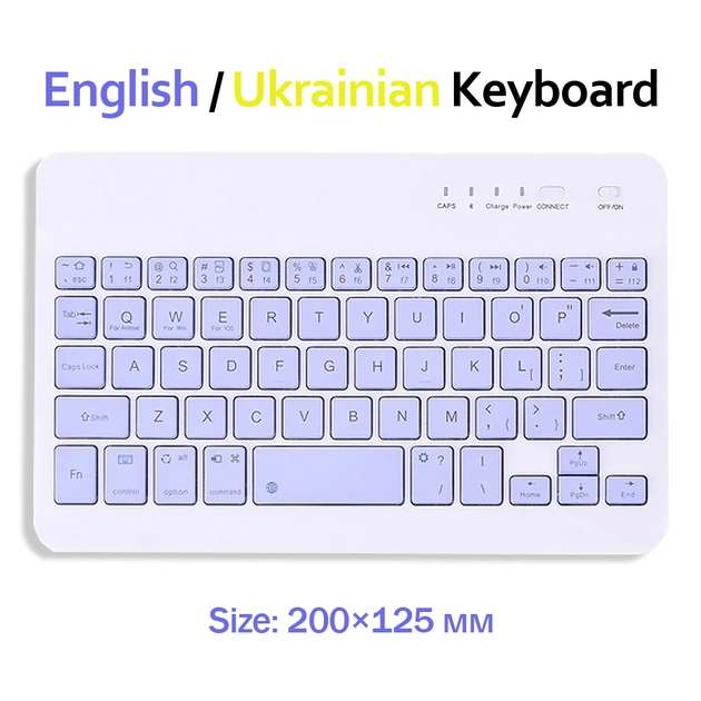 Клавіатура BeCover Bluetooth UA Purple (713409) - зображення 1