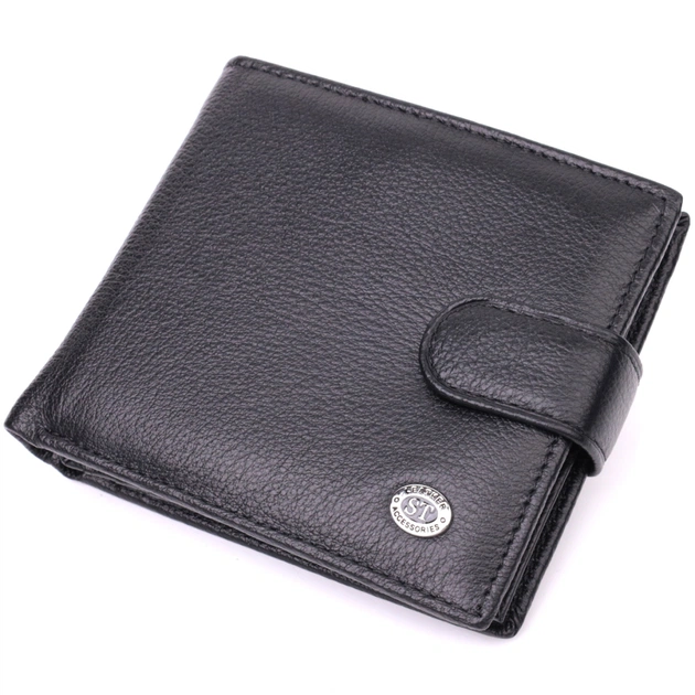 Гаманець ST Leather З натуральної шкіри Чорний (22553) - зображення 1