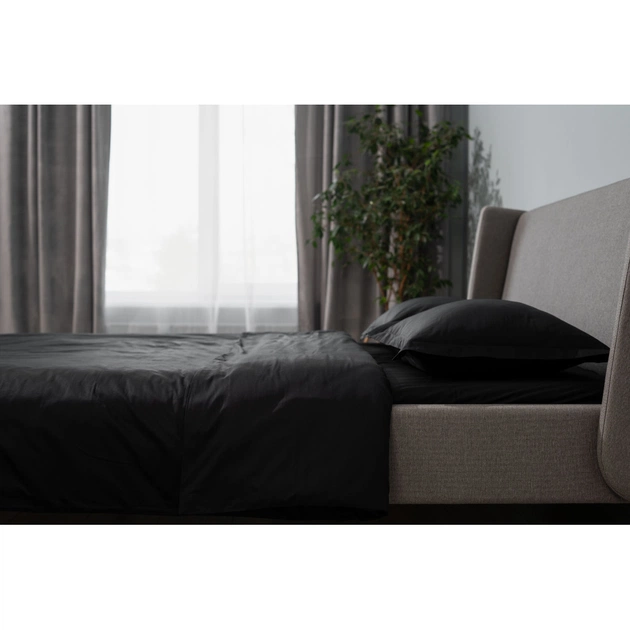 Підковдра Ardesto Mix&Match Premium 100% бавовна, сатин чорний 160х220 см (ART1622DVL) - picture 3