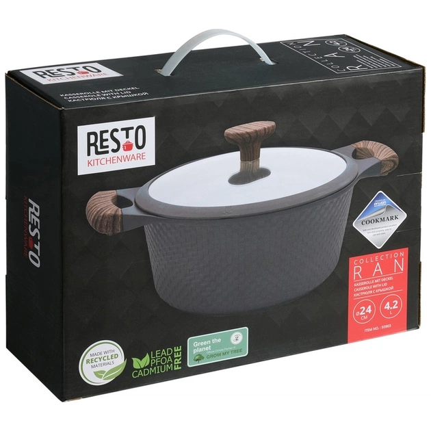 Каструля Resto Ran чорна 24 см 4,2 л (93903) - picture 12