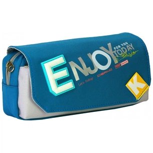 Пенал Cool For School 2 відділення з кишенею Синій (CF6920-blue) зображення 1