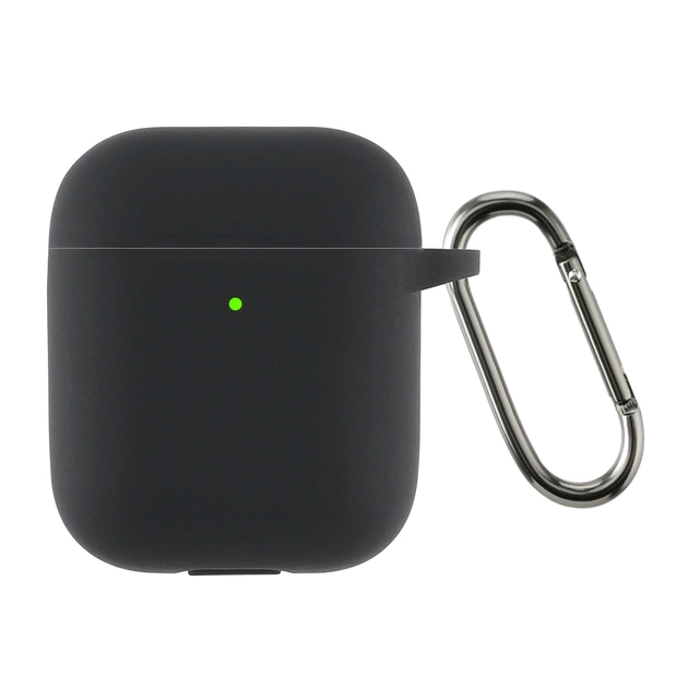 Чехол для наушников Armorstandart Ultrathin Silicone Case With Hook для Apple AirPods 2 Black (ARM59679) - изображение 1