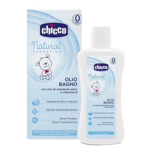 Дитяча олія Chicco Natural Sensation для ванни 200 мл (07451.10) - изображение 1