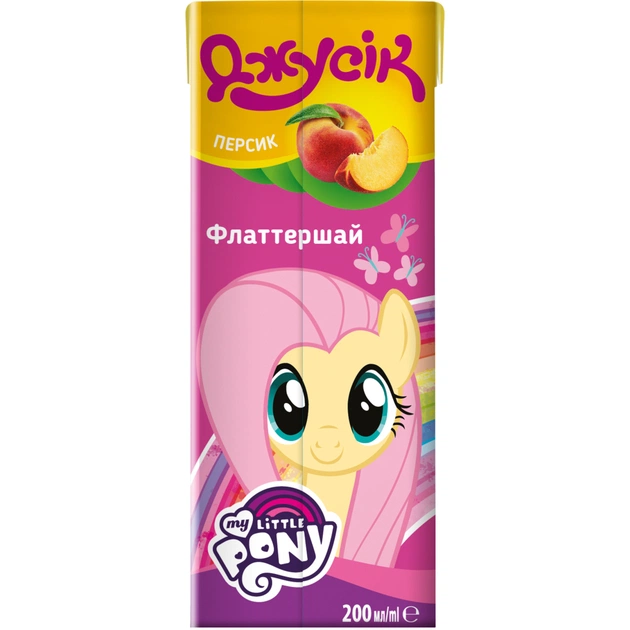 Сік дитячий Джусік Поні-Трансформери Персиковий з м'якоттю 200 мл (4820016252677) - picture 3