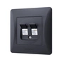 Комп'ютерна розетка Videx BINERA CAT6 + CAT3 подвійна черн (VF-BNSK2PC6TF3-BG) - уменьшенное изображение 2