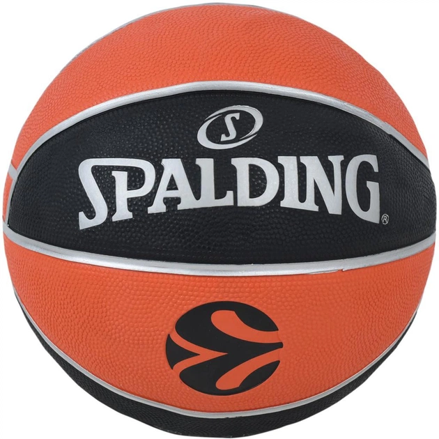 М'яч баскетбольний Spalding Euroleague TF-150 помаранчевий, чорний Уні 6 84507Z (689344411026) - зображення 1