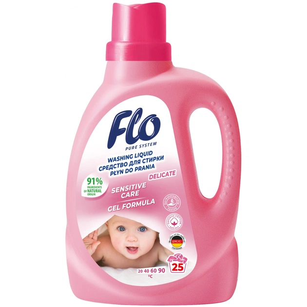 Гель для прання Flo Delicate 1 л (5900948241372) - зображення 1