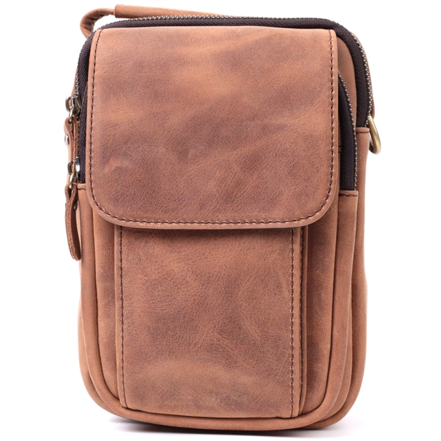 Сумка Vintage Винтажная для мужчин из натуральной кожи Коричневая (22811) - изображение 6