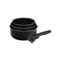Ківш Bergner Click & cook black, набір зі знімною ручкою 16/18/20 см, 4 предмети (BG-31602-BK) - зменшене зображення 1