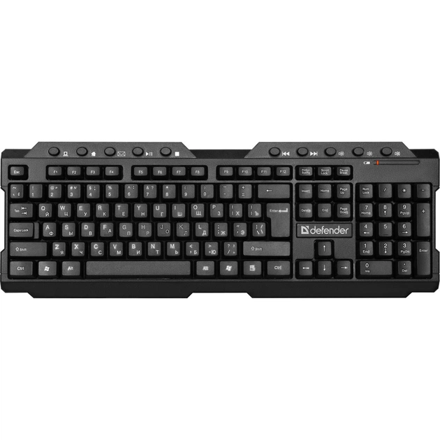 Клавіатура Defender Element HB-195 Black (45195) - зображення 1