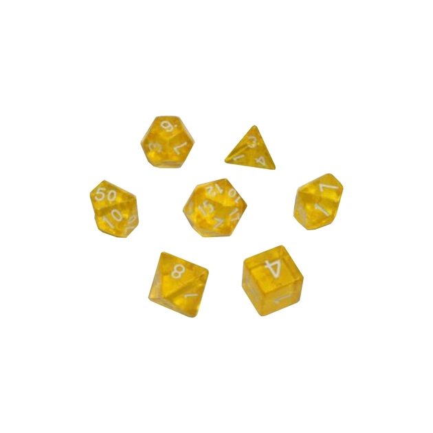 Набір кубиків для настільних ігор Games 7 Days Transparent 7 Dice Set - Yellow (g7dtran04) - picture 1