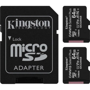 Карта пам'яті Kingston 64GB Class 10 Canvas Select Plus 100R A1 (SDCS2/64GB-2P1A) зображення 1