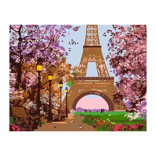 Картина по номерам Rosa Star Романтична алея в Парижі 35х45 см (4823098525097) зображення 1
