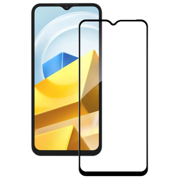Стекло защитное ACCLAB Full Glue Xiaomi Poco M5 Black (1283126545061) - изображение 1