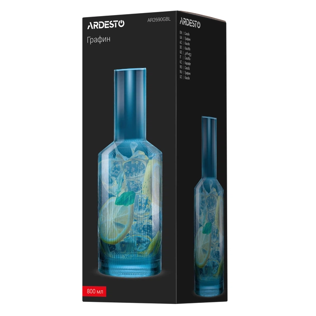 Карафа Ardesto 800мл, боросилікатне скло, блакитний (AR2690GBL) - picture 7
