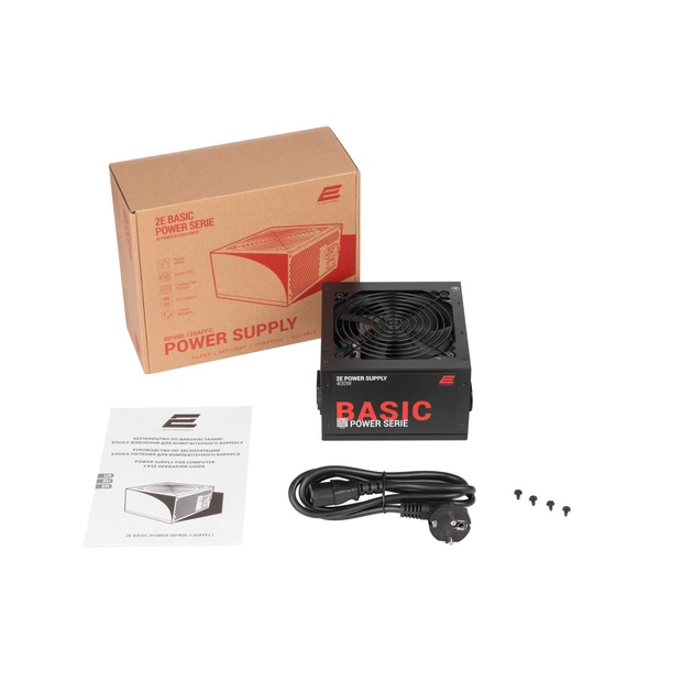 Блок живлення 2E BASIC POWER (400W), 80, 120mm, 1xMB 24pin(20+4), 1xCPU 8pin(4+4), 3xMolex, 4xSATA, 1xPCIe 8pin( (2E-BP400-120APFC) - зображення 9