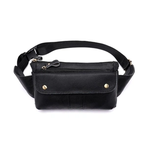 Сумка Vintage Бананка зі шкіри Чорна (14809) зображення 1