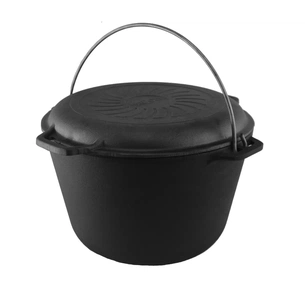 Котел туристичний Brizoll чавунний з кришкою-сковородою 8 л (KT08-2) зображення 1