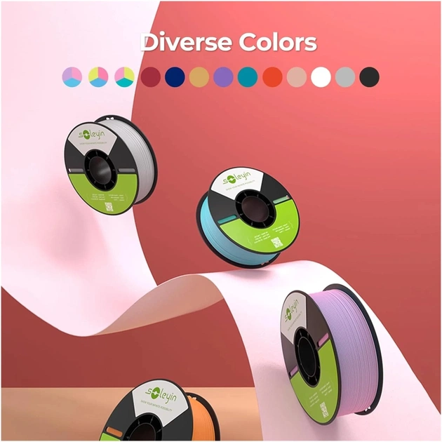 Пластик для 3D-принтера Creality Soleyin matte 1кг, 1.75мм, gray (3301010517) - picture 3