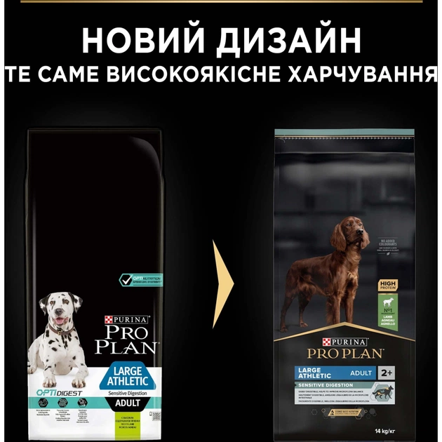 Сухий корм для собак Purina Pro Plan Large Athletic Adult 2+ Sensitive Digestion Для великих порід атлетичної статури З ягням 14 кг (7613035415591) - picture 9