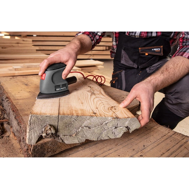 Шліфувальна машина Graphite вібраційна Delta 105W, 140х140х97, 24000кол/хв (59G335) - picture 8