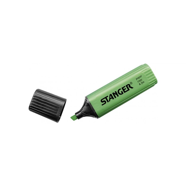 Маркер Stanger текстовый, 1-5 мм зеленый 10 шт (MARKER-TXT-STFLATG10) - изображение 1