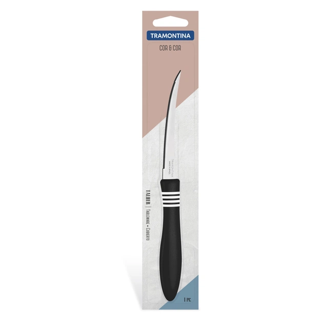 Кухонний ніж Tramontina Cor Cor Tomato Serrate 102 мм Black (23462/104) - зображення 1
