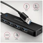 Концентратор AXAGON USB 3.1 to 4xUSB 3.0 black (HUE-C1A) - зменшене зображення 2