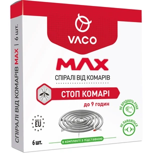 Спіралі від комарів Vaco Max 6 шт. (5901821952651) зображення 1