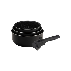 Ківш Bergner Click & cook black, набір зі знімною ручкою 16/18/20 см, 4 предмети (BG-31602-BK) зображення 1