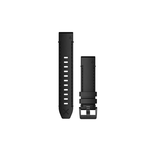 Ремінець до смарт-годинника Garmin MARQ, QuickFit 22m, Black Leather Strap (010-12738-19) зображення 1