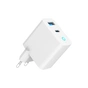Зарядний пристрій Gembird 1хUSB-A (QC3.0 18W) + 1xType-C (PD 65W) white (TA-UC-PDQC65L-W-01) - зменшене зображення 6
