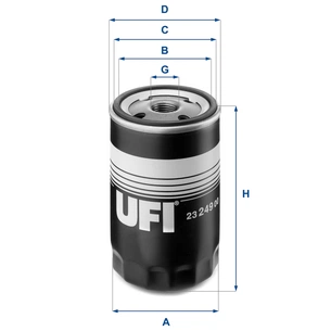 Фільтр масляний UFI 23.249.00 зображення 1