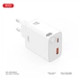Зарядний пристрій XO 1xUSB-C + 1xUSB QC30W GaN + cable USB-C to USB-C white (XO-CE31) - зменшене зображення 6