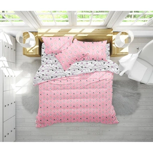 Постільна білизна MirSon Бязь 17-0528 Bunnies pink Сімейний 160x220 (2200003672763) зображення 1