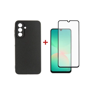 Чохол до мобільного телефона Dengos Kit Samsung Galaxy A26 Carbon + glass (Black) (DG-KM-137) зображення 1