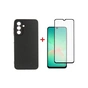 Чохол до мобільного телефона Dengos Kit Samsung Galaxy A26 Carbon + glass (Black) (DG-KM-137) - зменшене зображення 1
